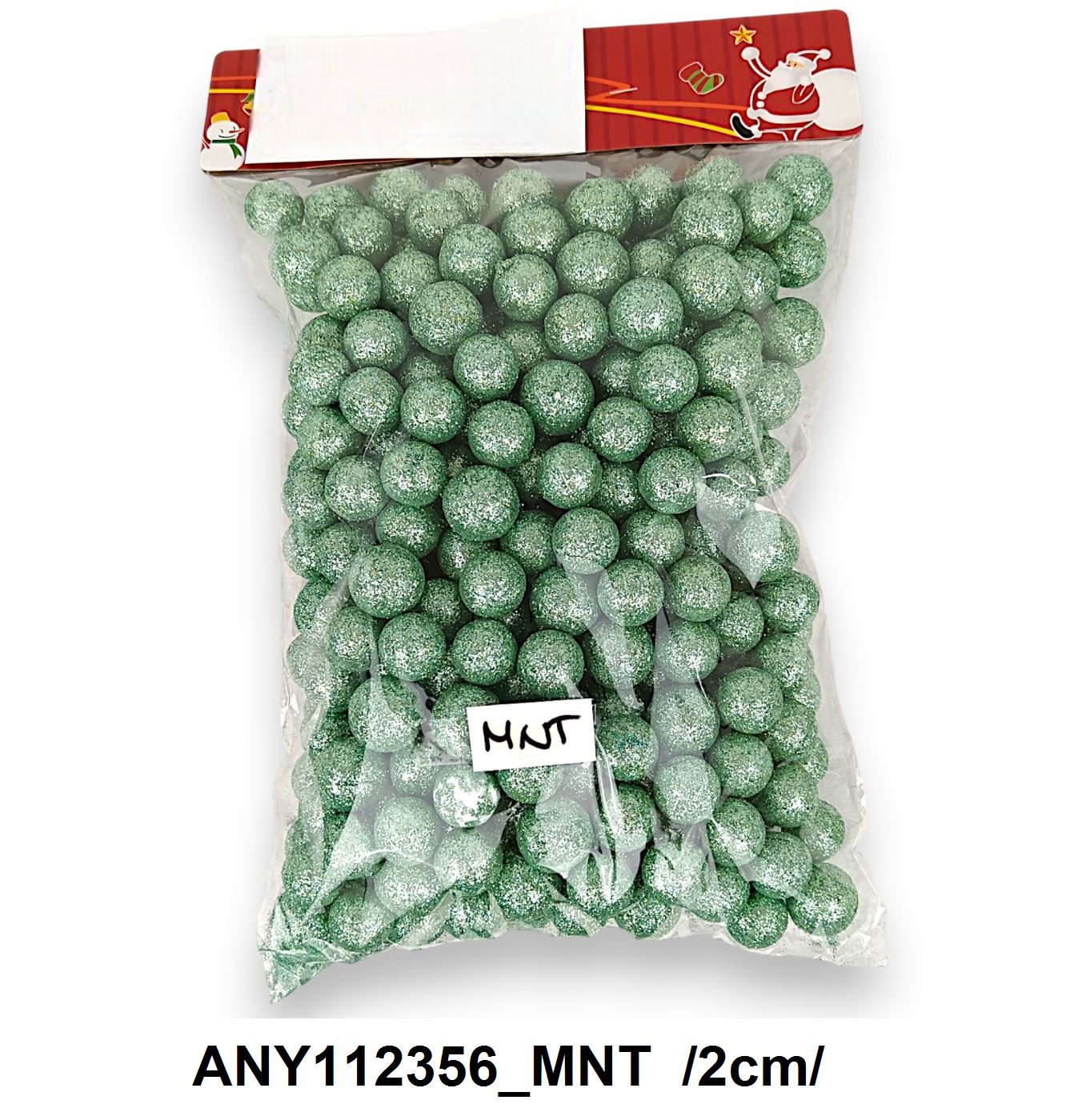 Glitteres golyók, 80gr /2cm/
