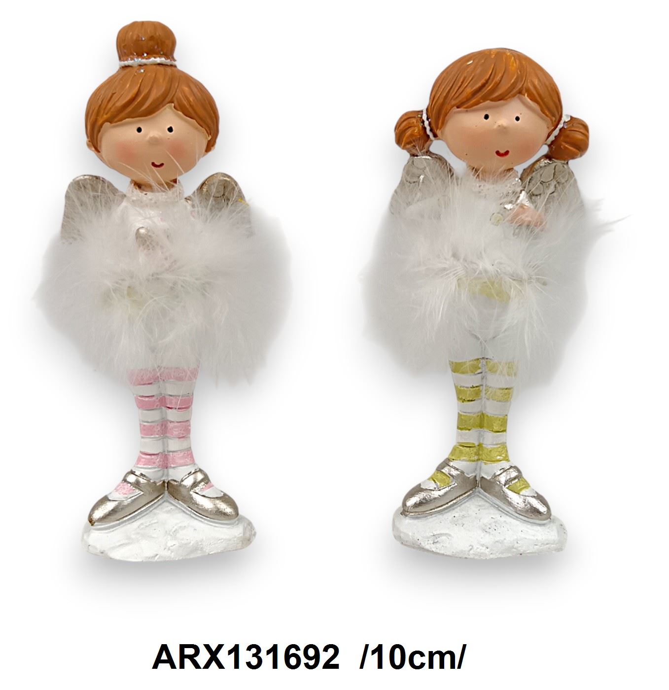 Tollszoknyás, álló kislányok, polirezin /10cm/
