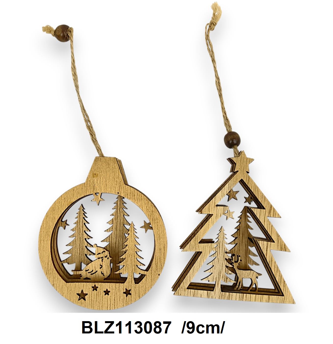 Rétegelt fa alakzat benne erdõvel /9cm/