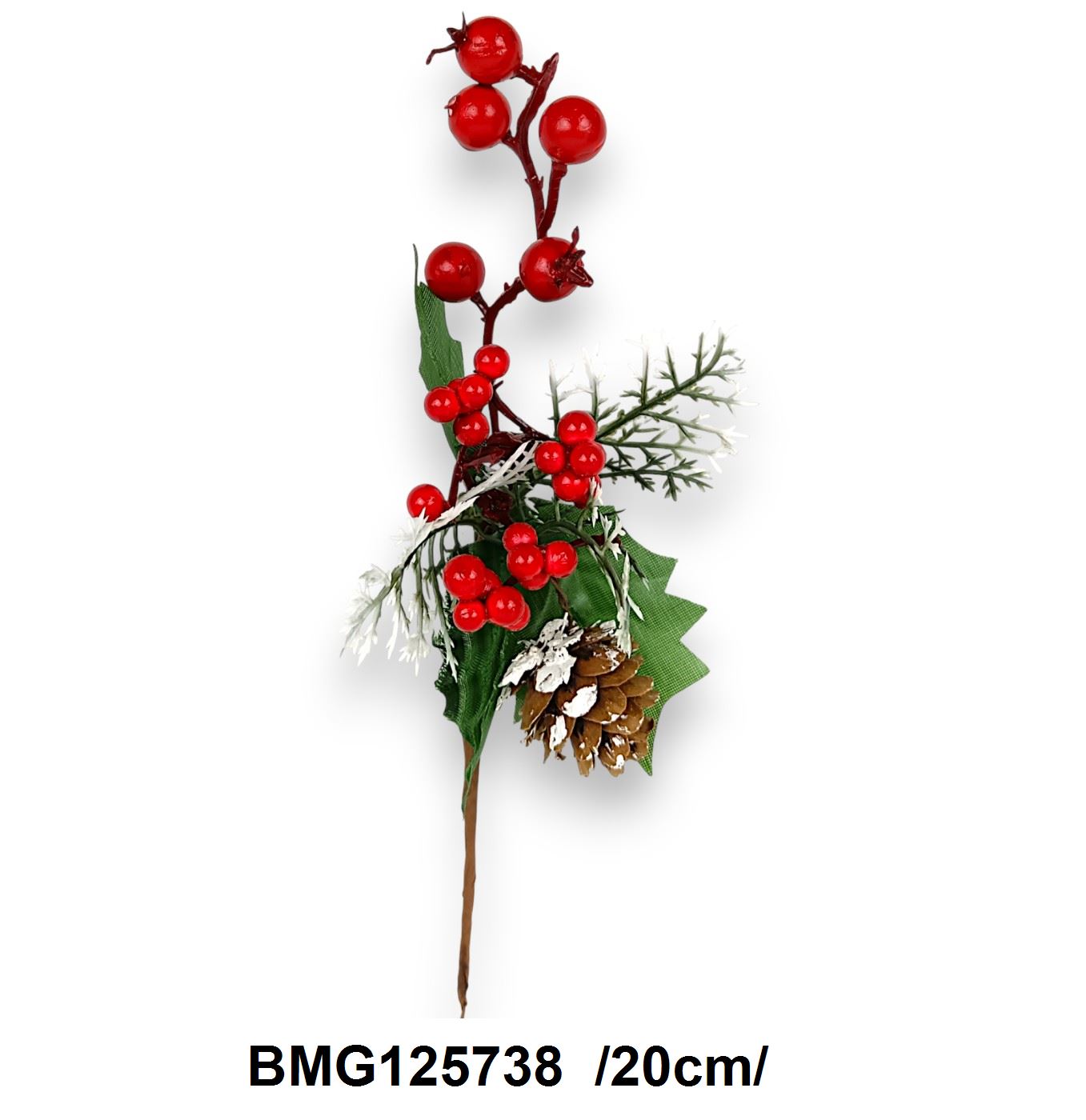 Pirosgolyós ilex leveles pick tobozzal /20cm/