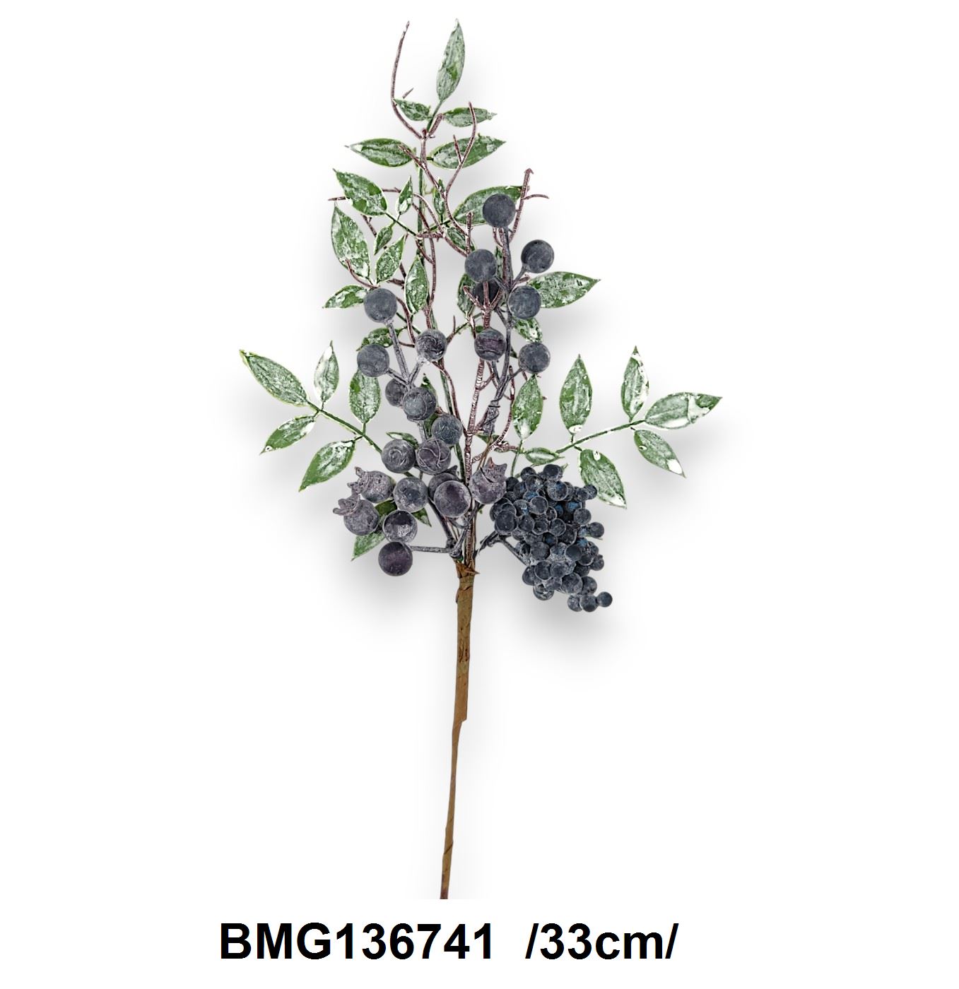 Hamvas áfonyapick, mûanyag hamvas levelekkel /33cm/