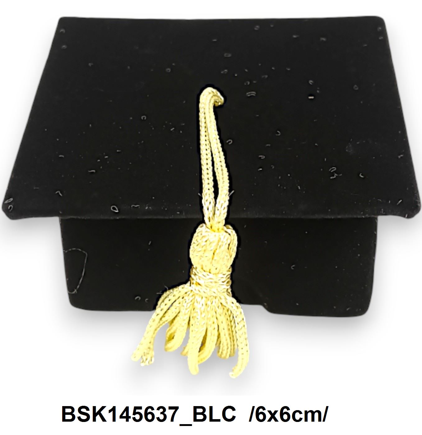 Kis bársonyos ballagási sapka alakú doboz /6x6cm/