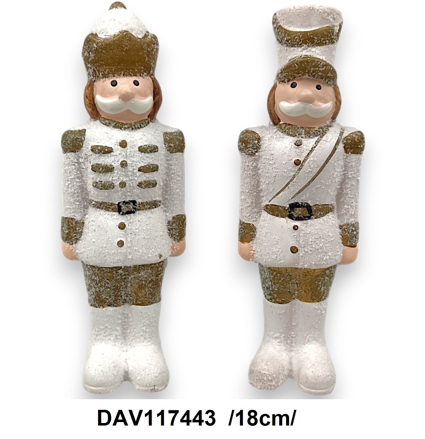 Diótörõ katona havas ruhában, polirezin  /18cm/