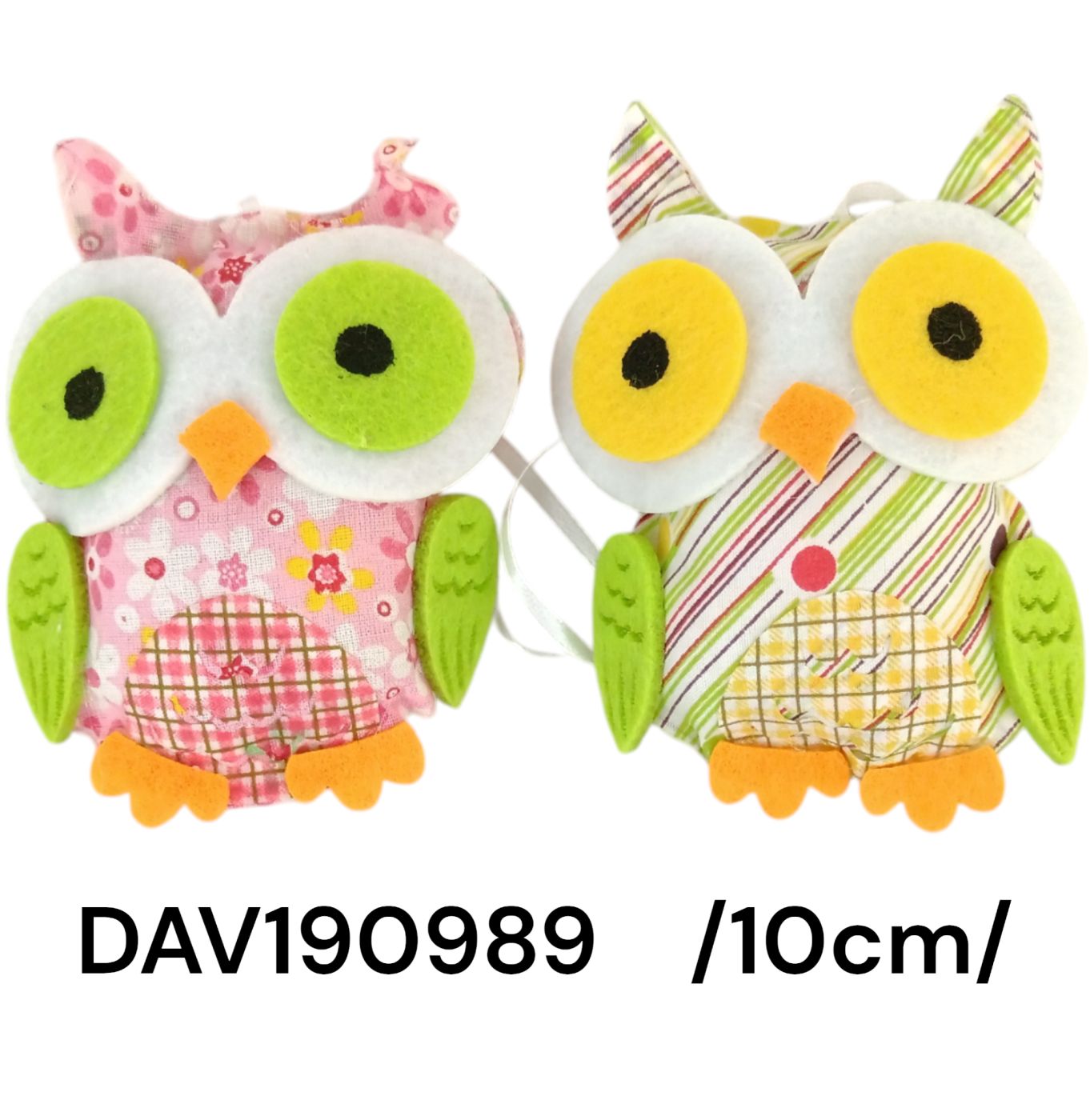 10cm akasztható filc bagoly, textil ruciban