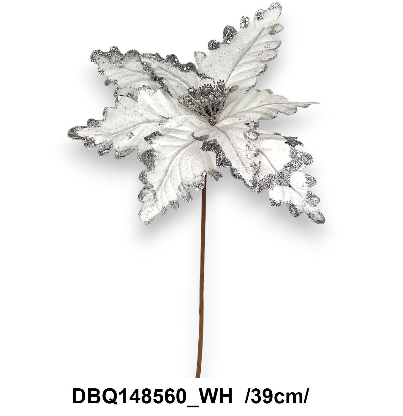 Bordázott, glitteres szélû mikulásvirág pick /39cm/