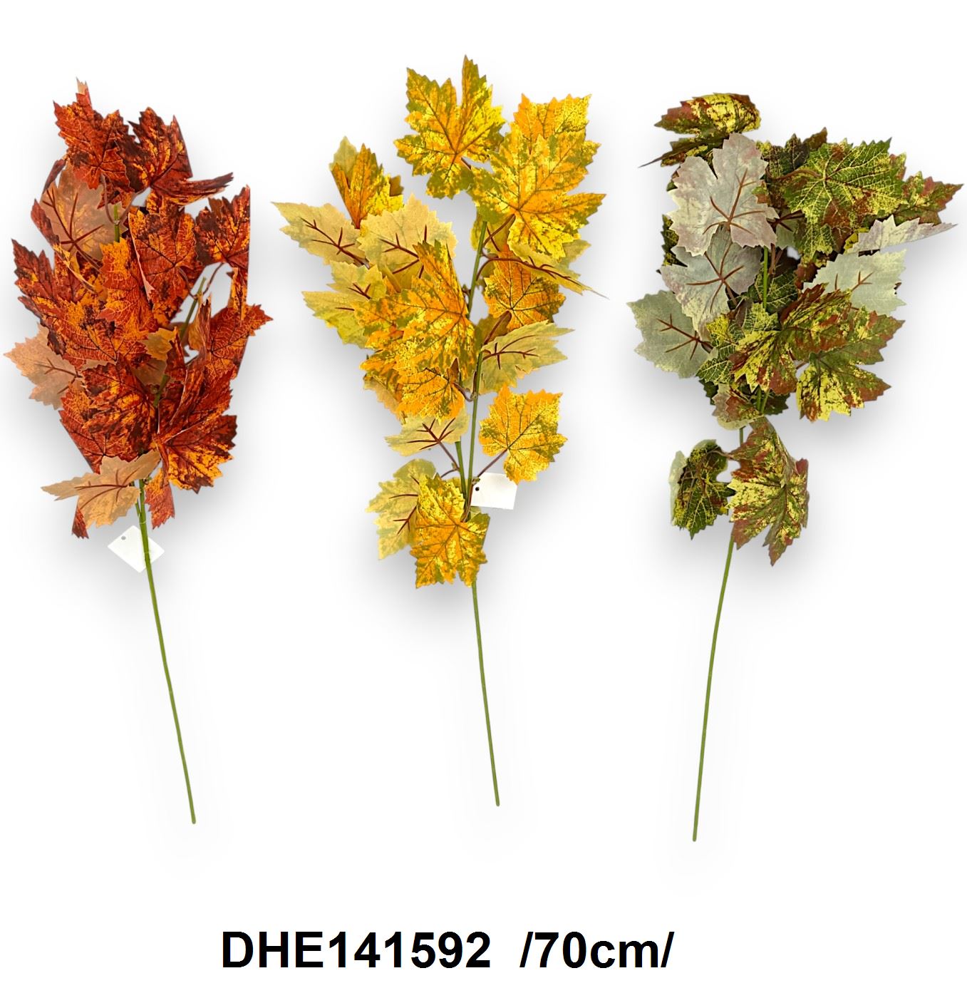 Erezetes, juharleveles nagy ág, szatén /70cm/