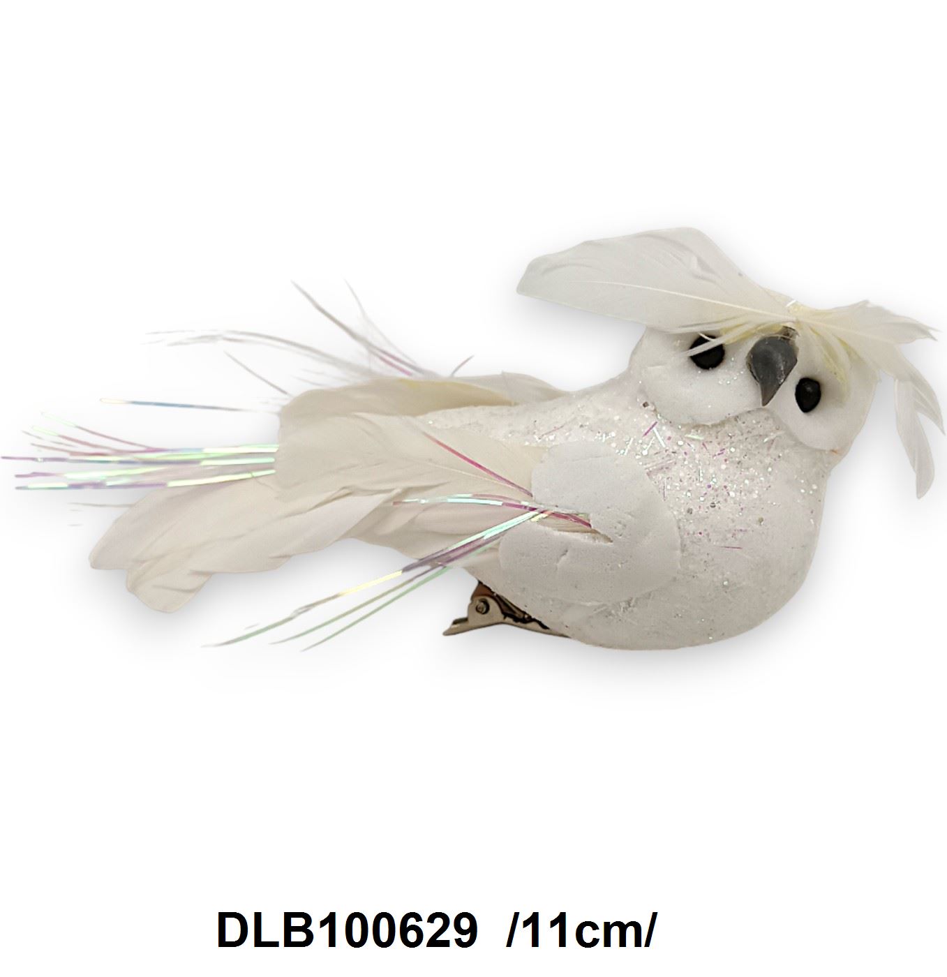 Hungarocell testû hóbagoly, gliterrel, csipesszel /11cm/