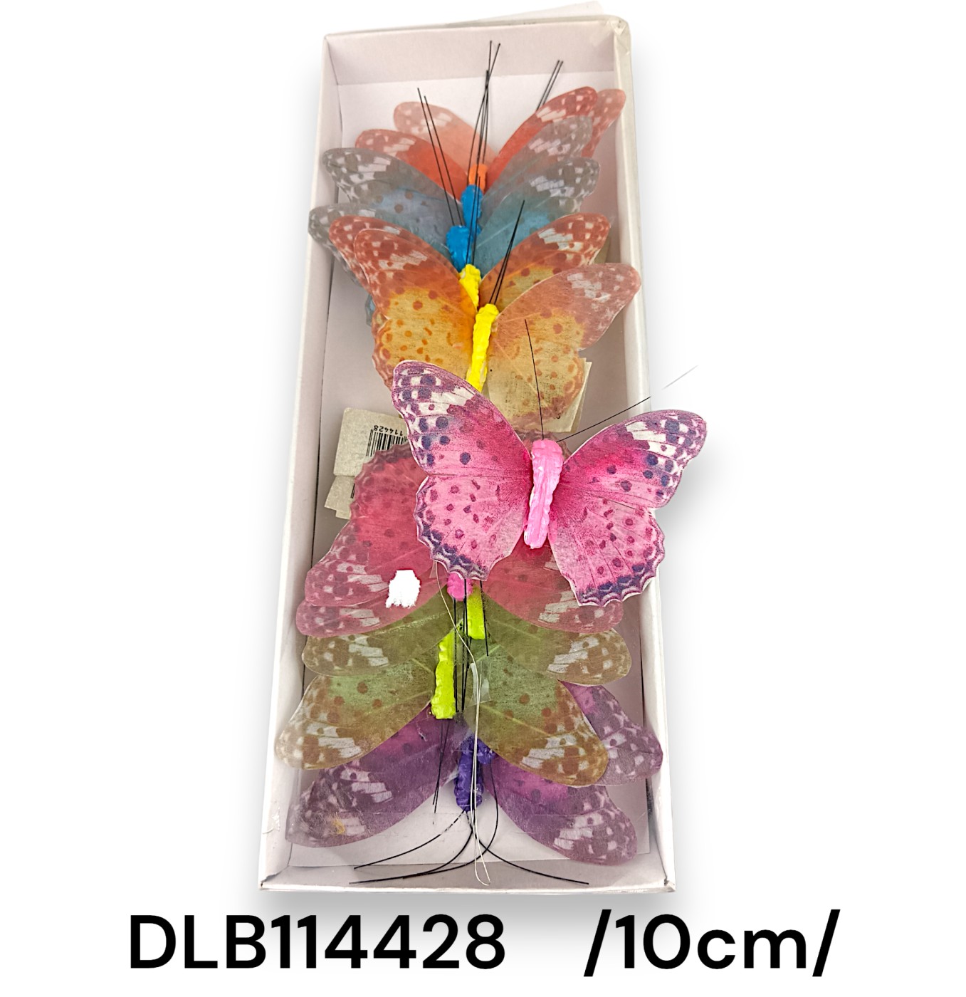 Matt, akvarell hatású színes drótos lepkék /10cm/