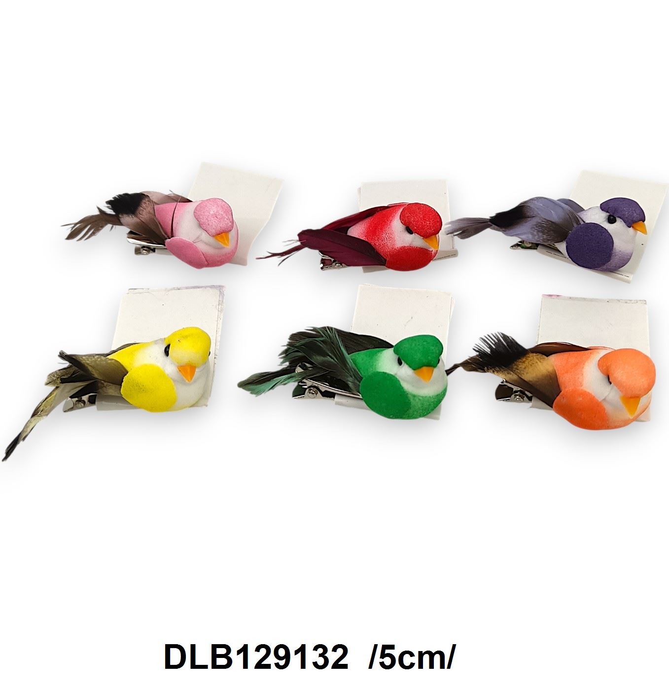 Színes apró madarak, csipesszel /5cm/