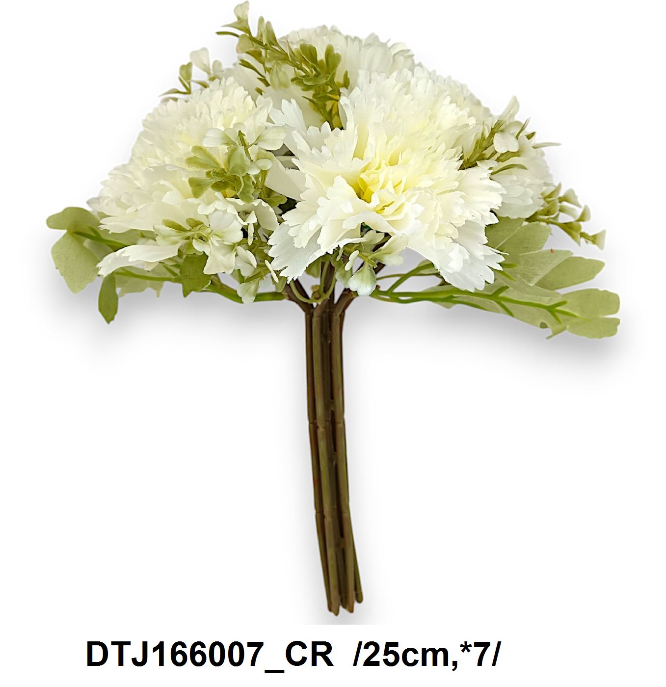 Szegfû köteg, mûanyag zölddel /25cm,*7/