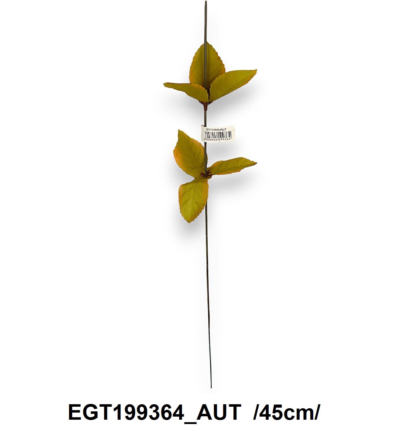 45 cm-es virágszár, rózsalevéllel,