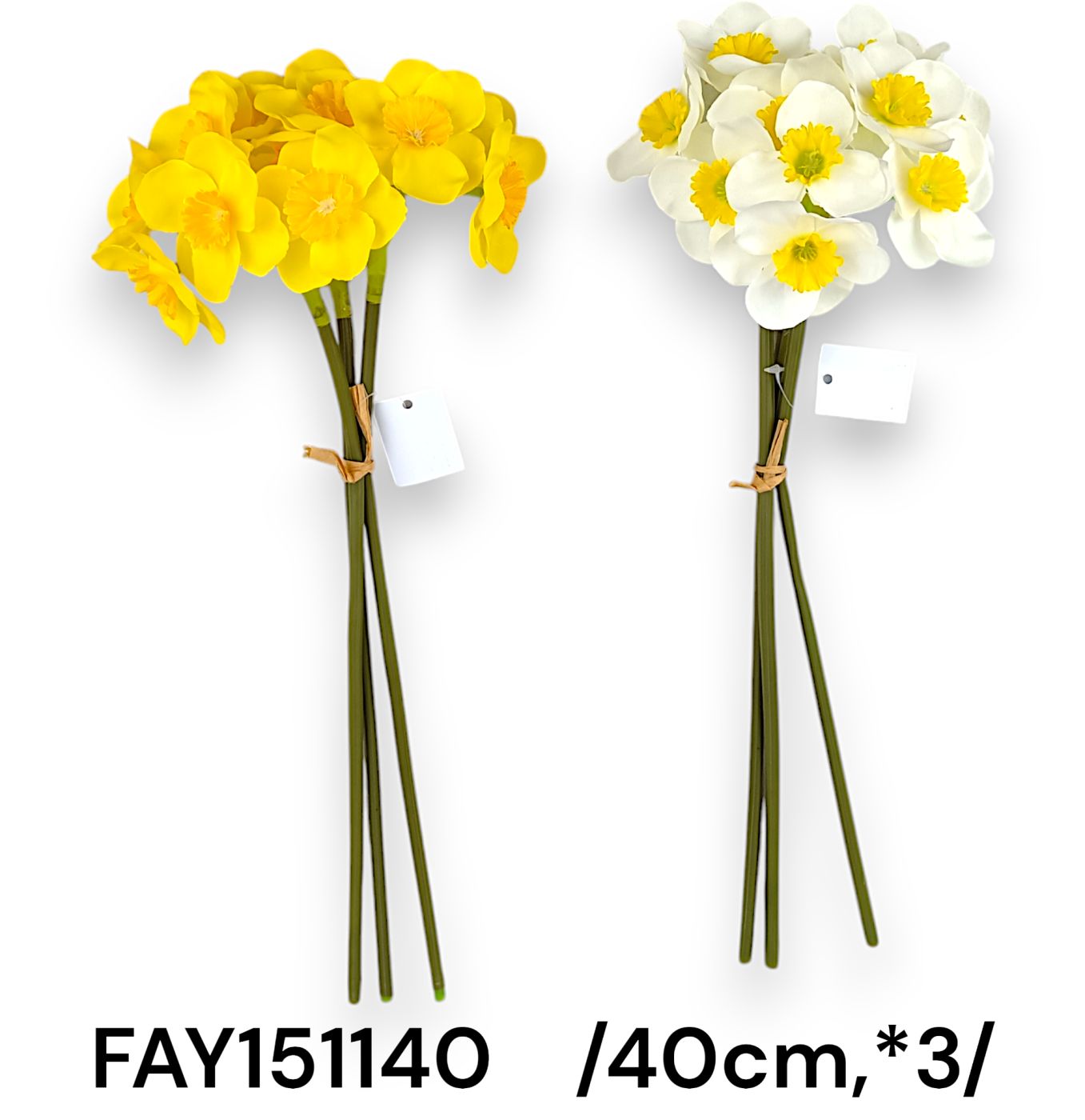 40 cm szatén több kisfejes nárcisz köteg *3