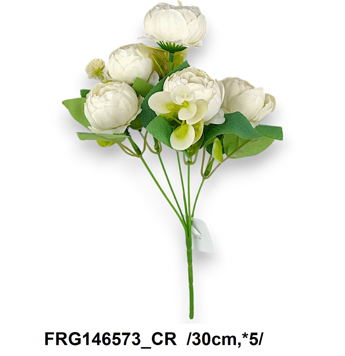 kis pasztell peónia csokor *5 mûanyag eukaliptusszal