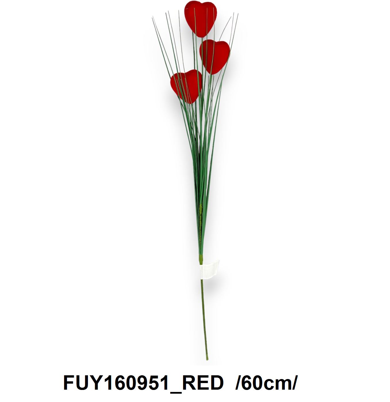 Szálas plüss szívfejû virág /60cm/