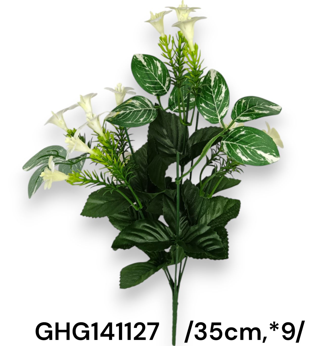 Csokoralap, kis mûanyag virágokkal ömlesztve /35cm,*9/