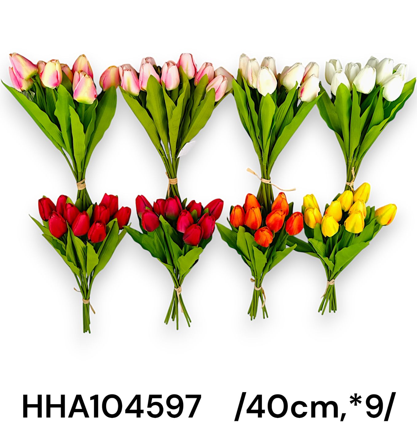 Hungarocell közepû bimbós szatén tulipán köteg /38cm,*9/