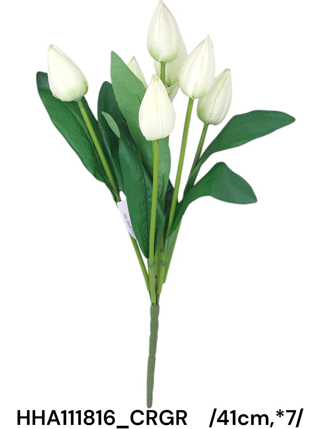 Szatén, bimbós tulipáncsokor  /41cm,*7/
