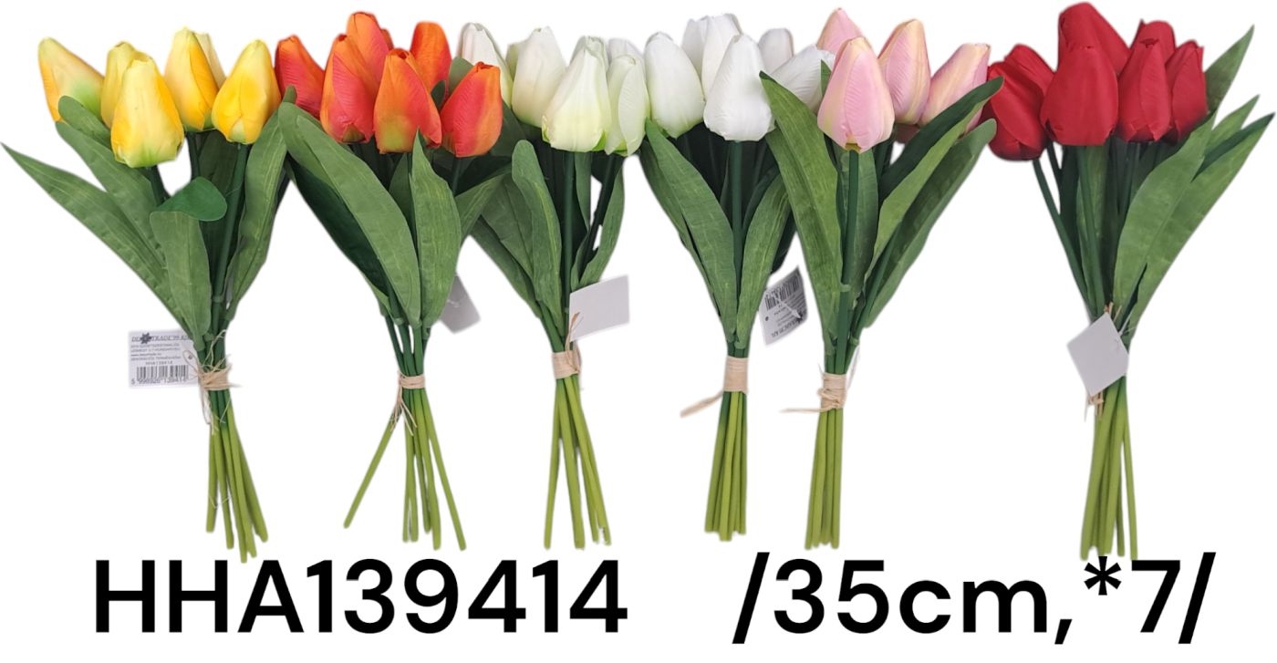 35cm kötegelt kis fejû bimbós szatén tulipán *7