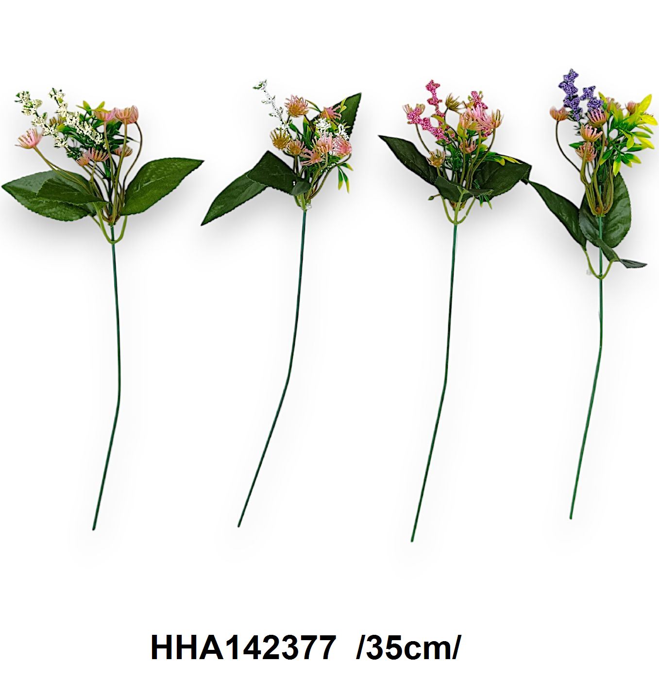 Habbogyós pick, szatén levelekkel, mûanyag kiegészítõkkel /35cm/