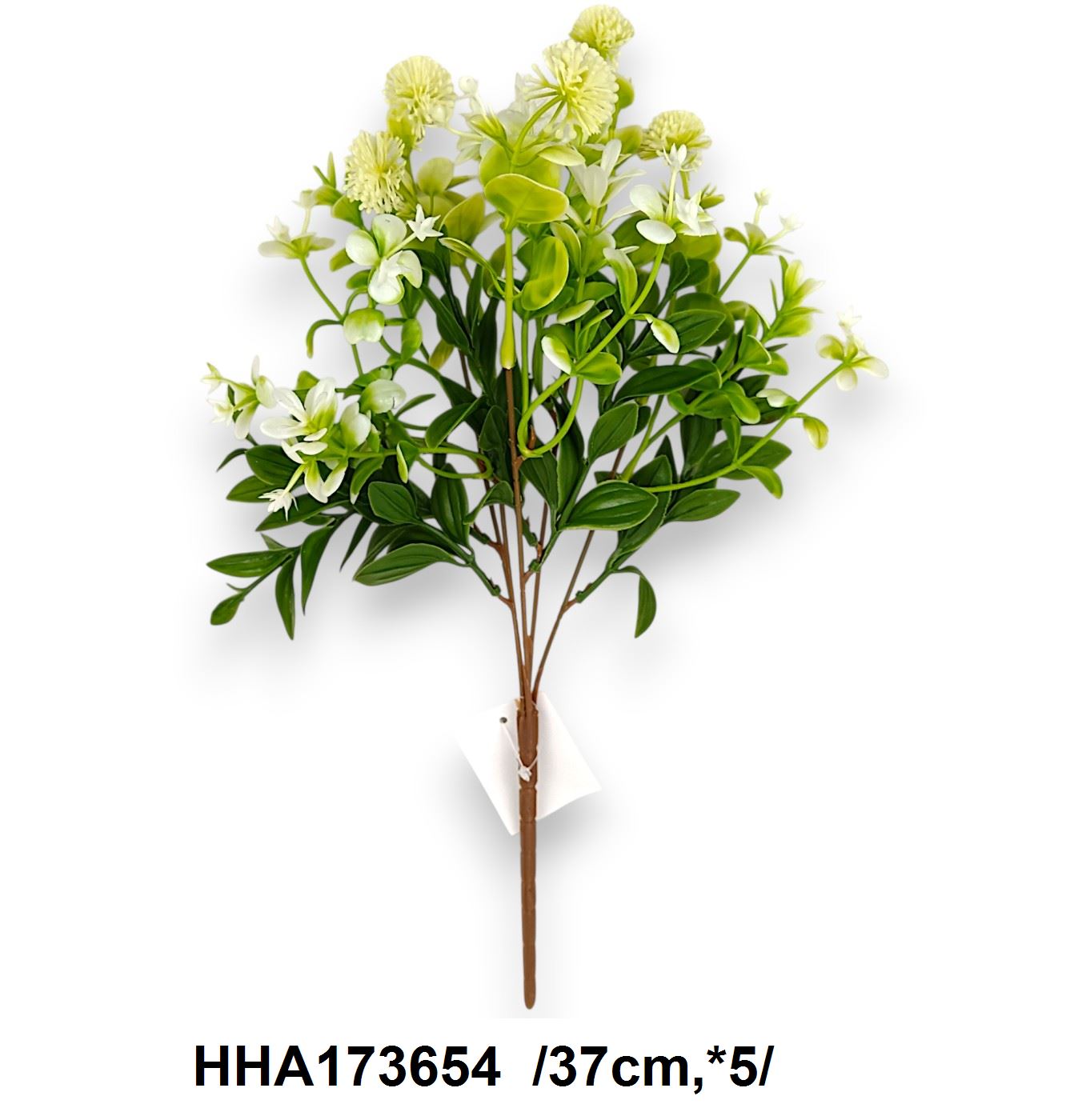 Zöld müanyag bokor, bogánccsal /37cm,*5/
