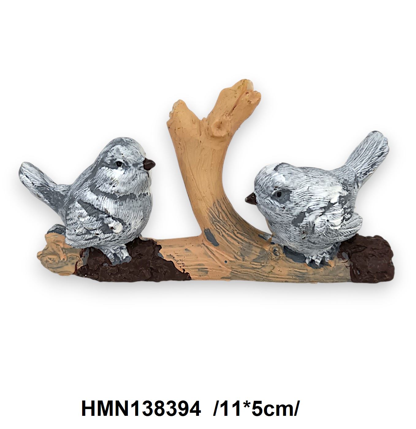 Madarak faágon, polirezin /11x5cm/