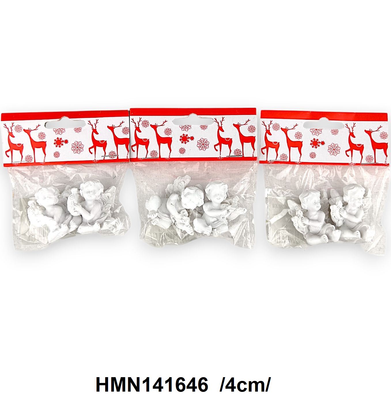 Zenélõ angyalok zacsiban, polirezin /4cm/