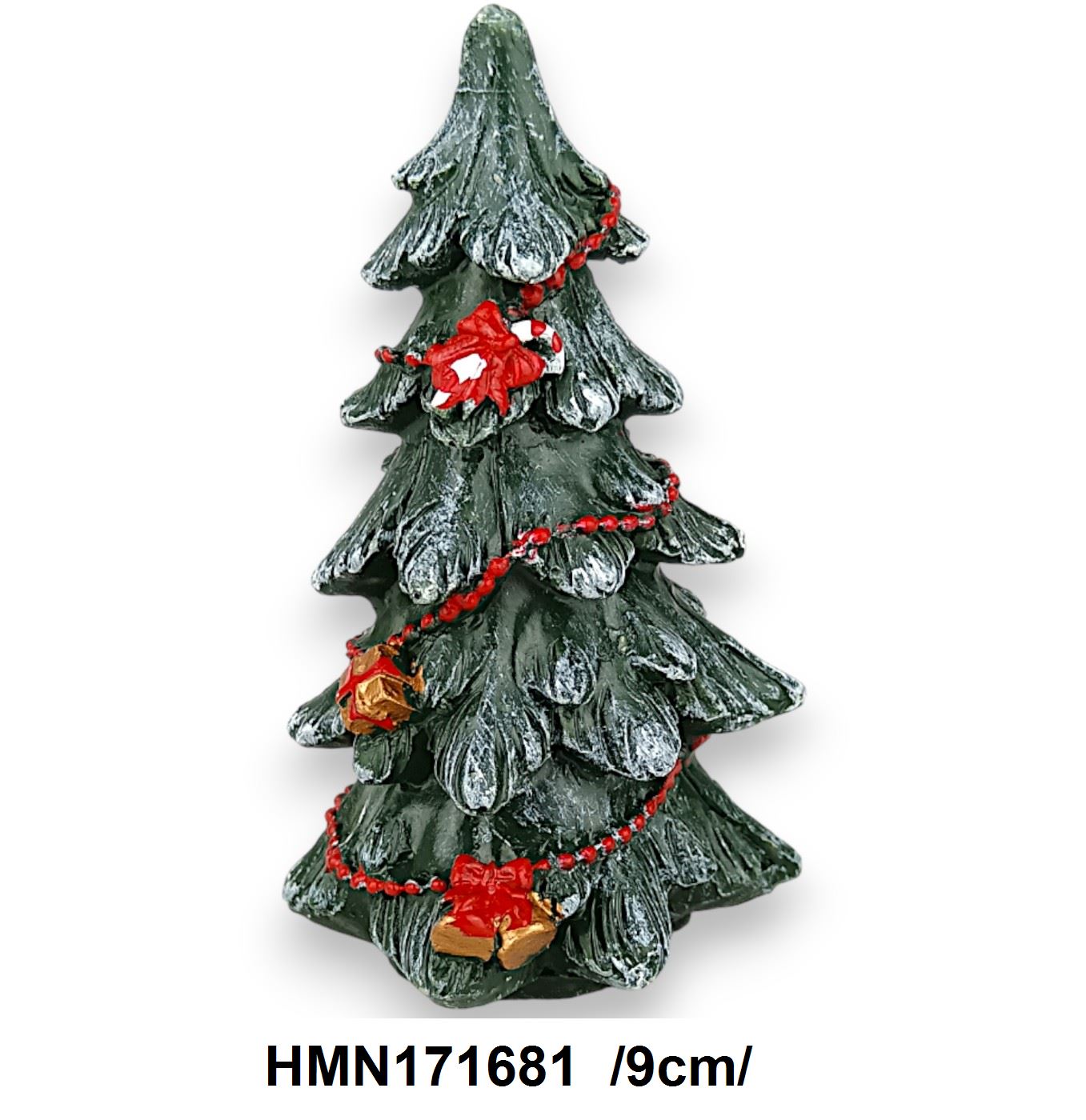 Díszített fenyõ, polirezin /9cm/
