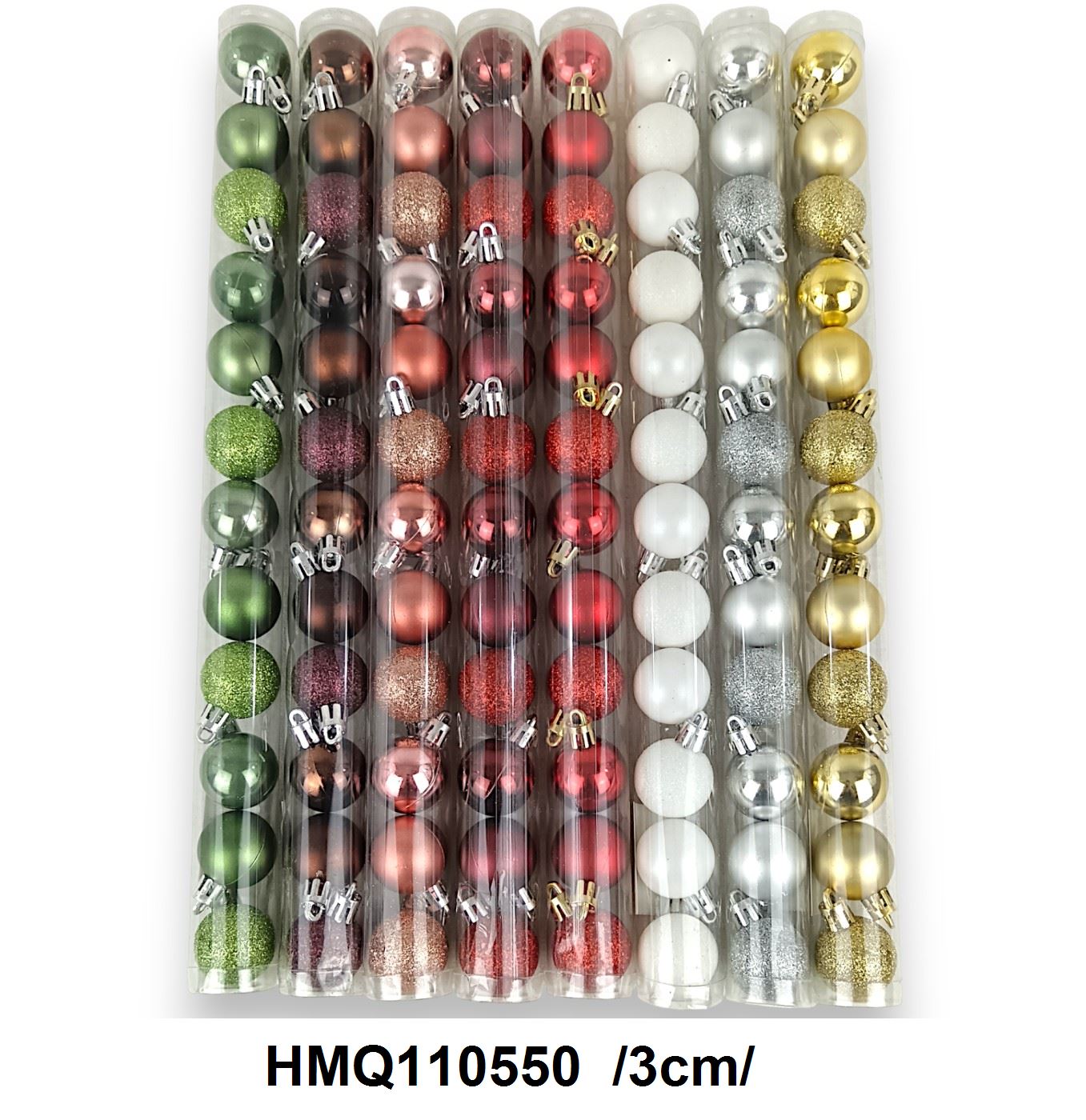 Fényes/matt/glitteres mûanyag gömbök /3cm/