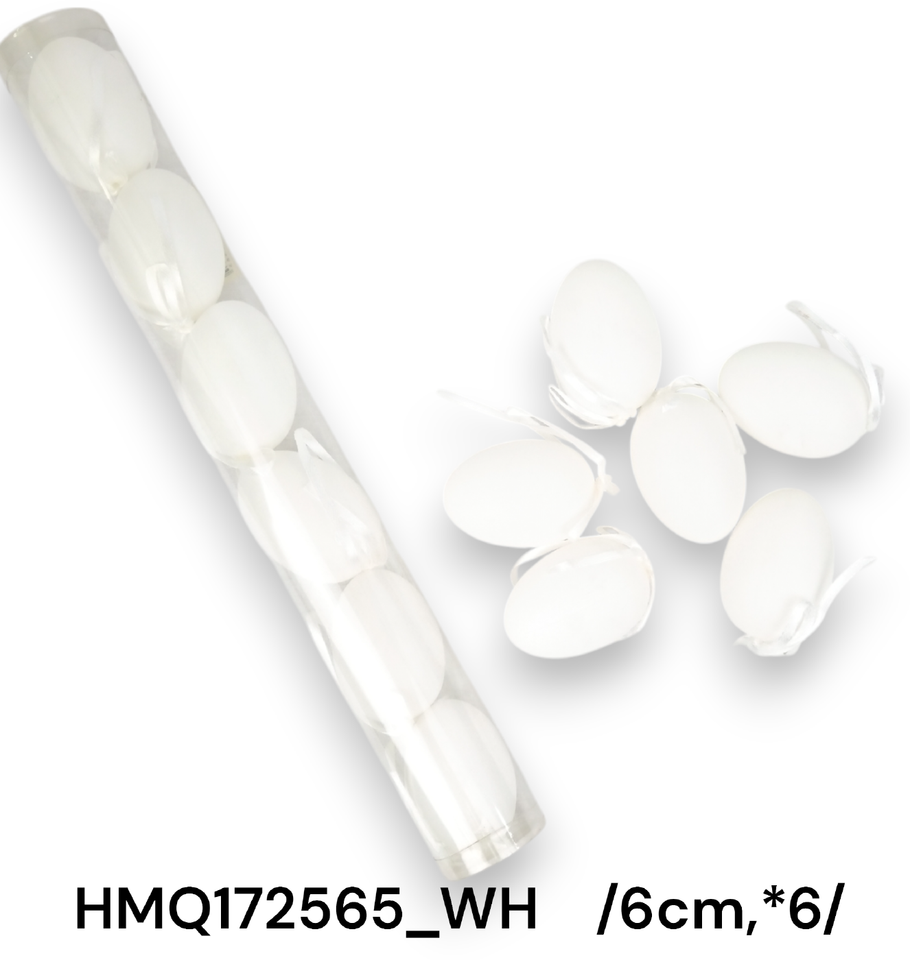 6 cm akasztós natúr színes tojás 6 db/henger