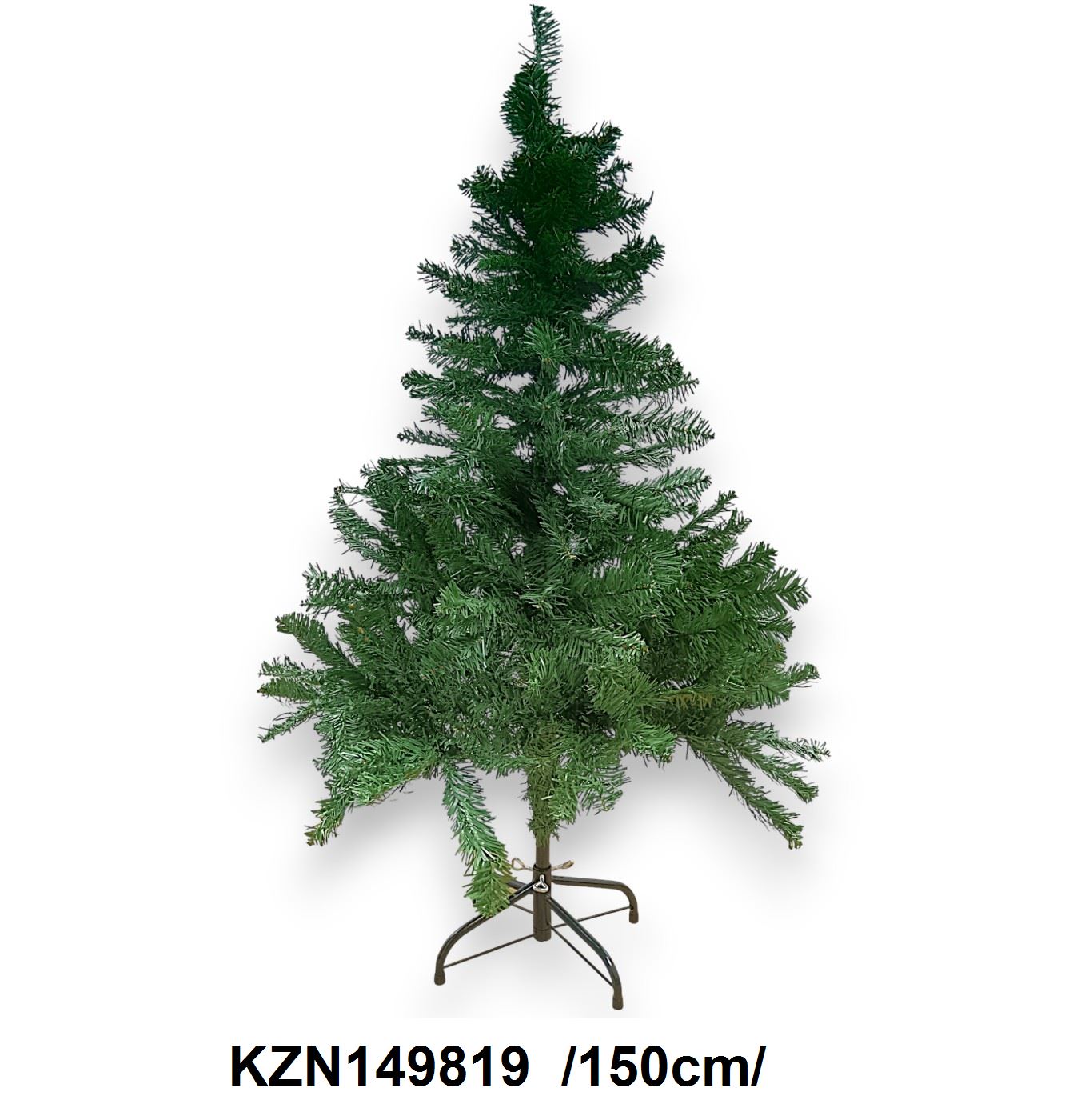 Egyszerû mûfenyõ, 436 ággal, fém fenyõtalppal /150cm/