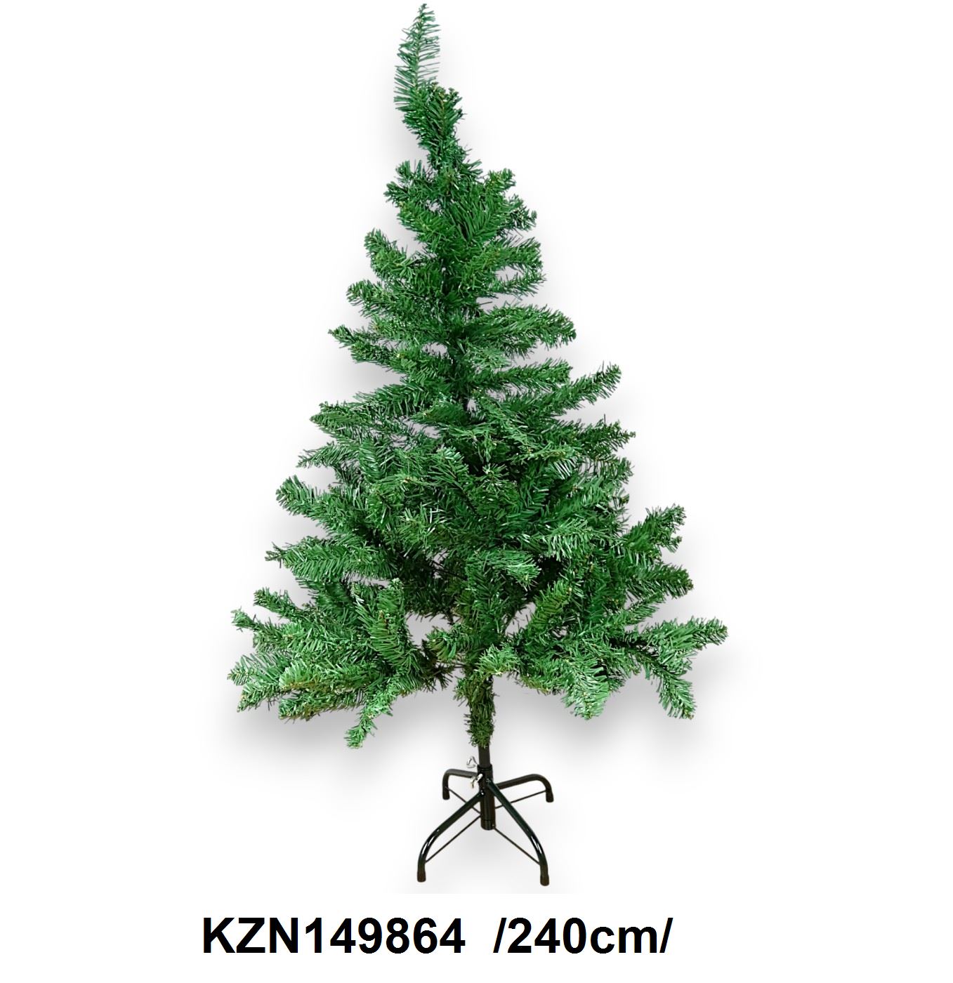 Egyszerû mûfenyõ 1376 ággal, fém fenyõtalppal /240cm/