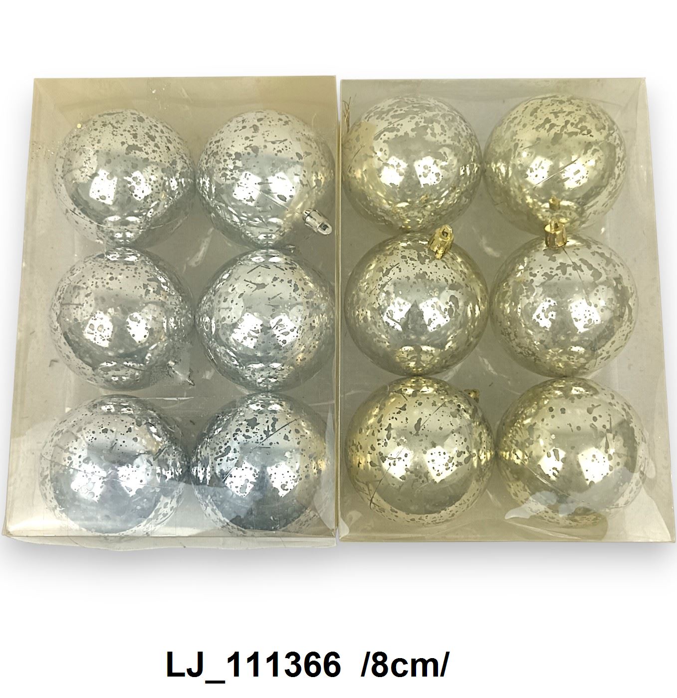 Antikolt mûanyag gömb dobozban /8cm/