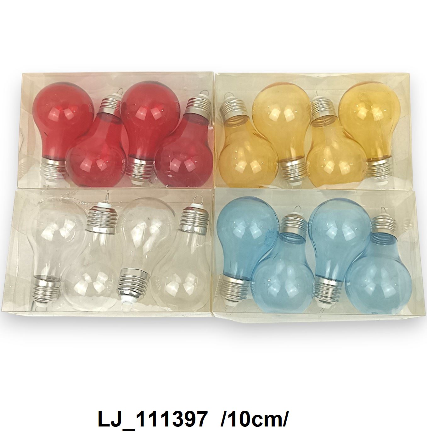 Villanykörte alakú mûanyag karácsonyfa dísz  /10cm/