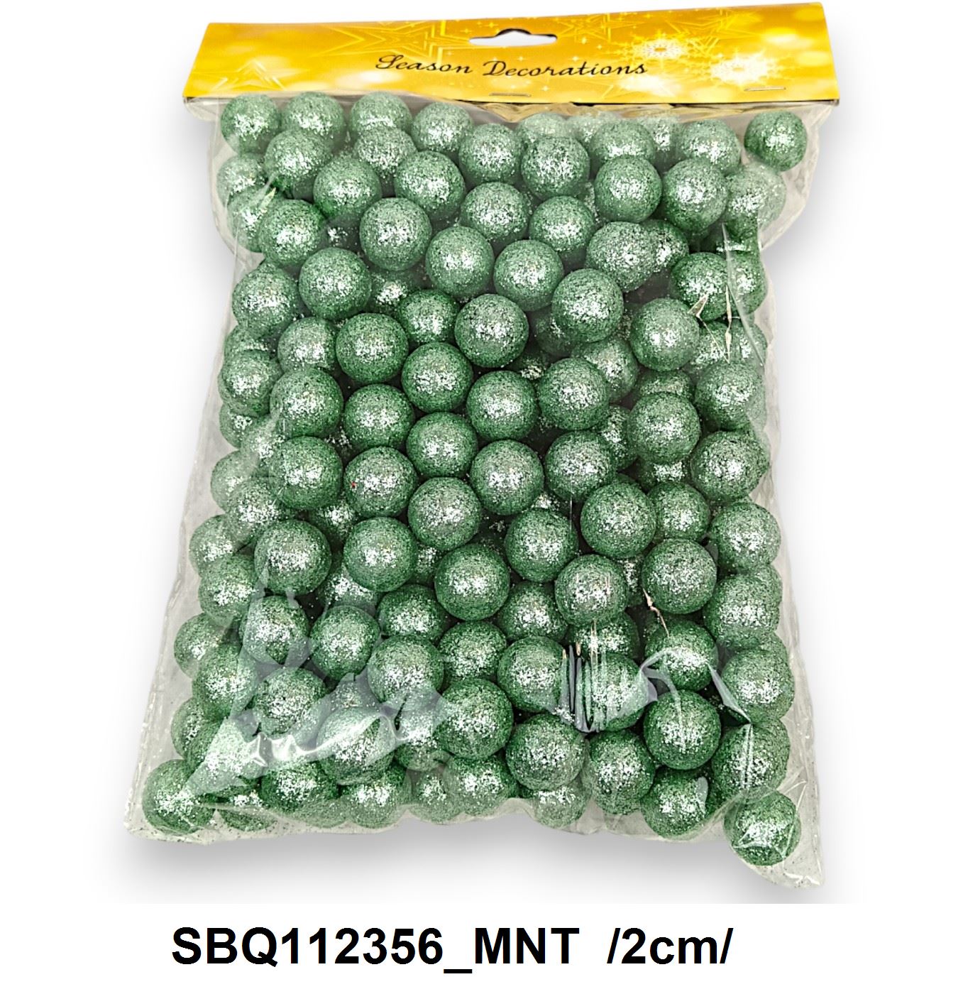 Glitteres golyók, 60 gr /2cm/