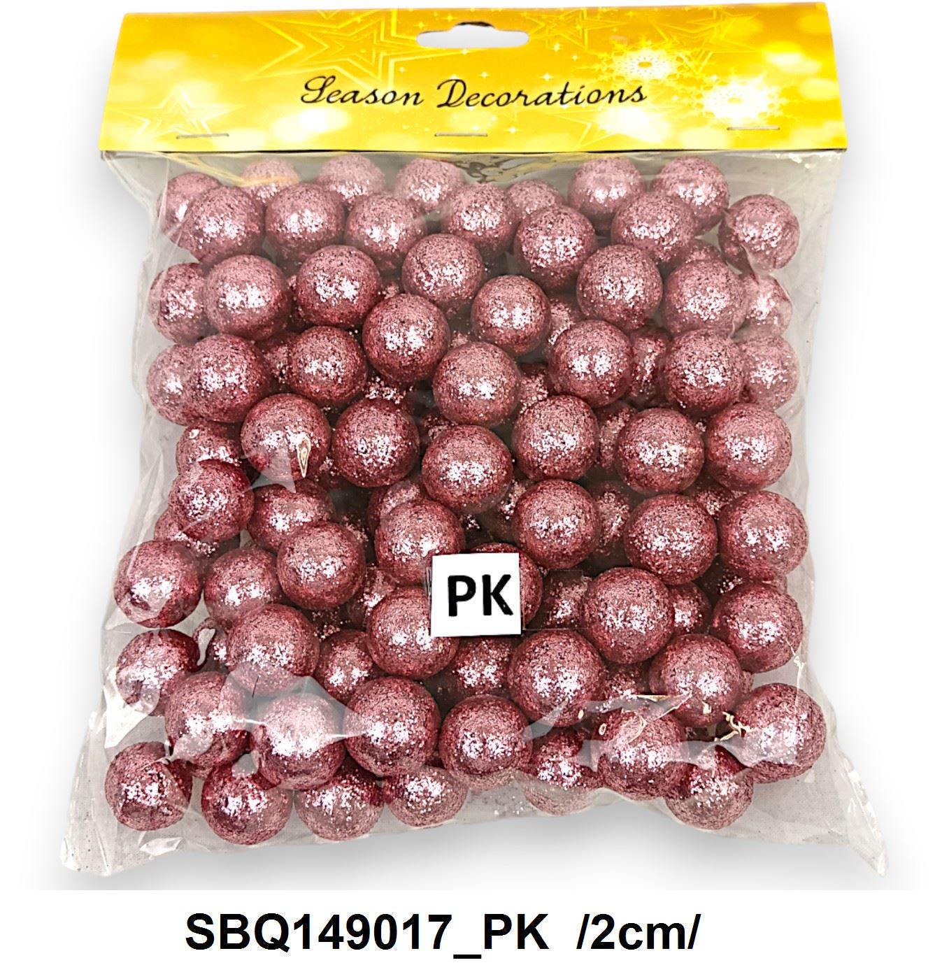 Glitteres hungarocell golyók, 30 gr /2cm/