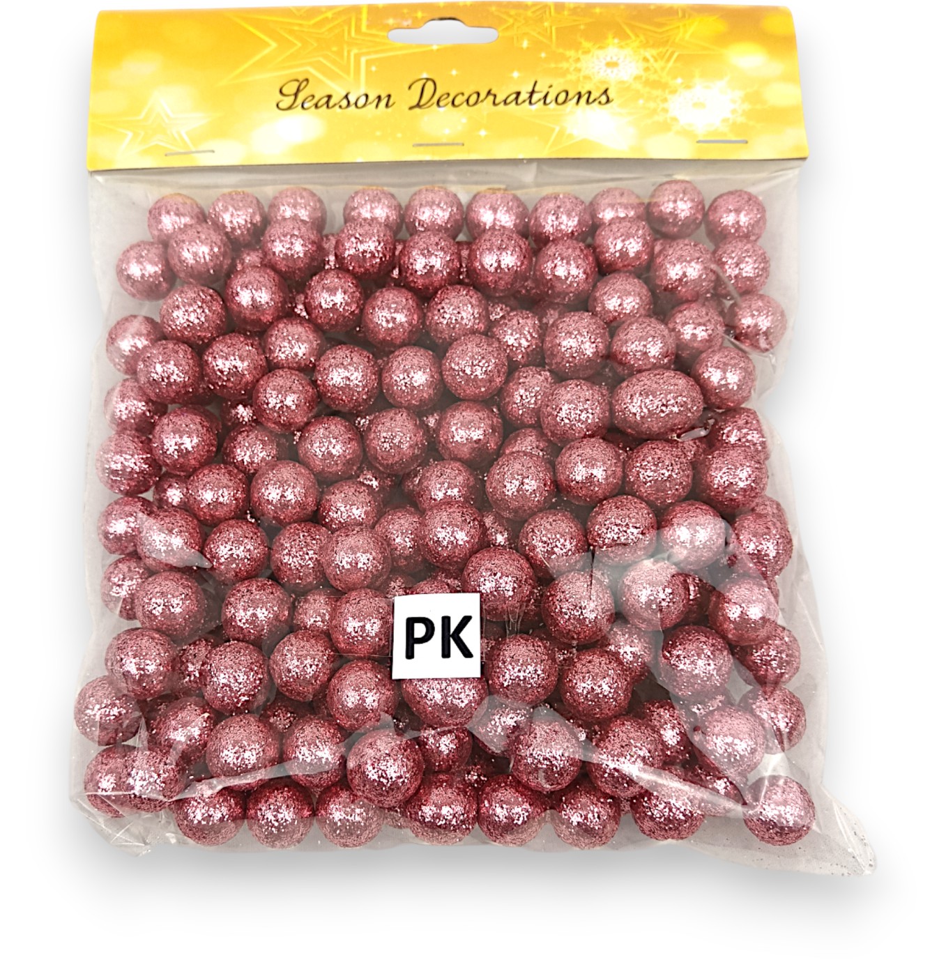 Glitteres hungarocell golyók, 30g/zacskó /1,5cm/