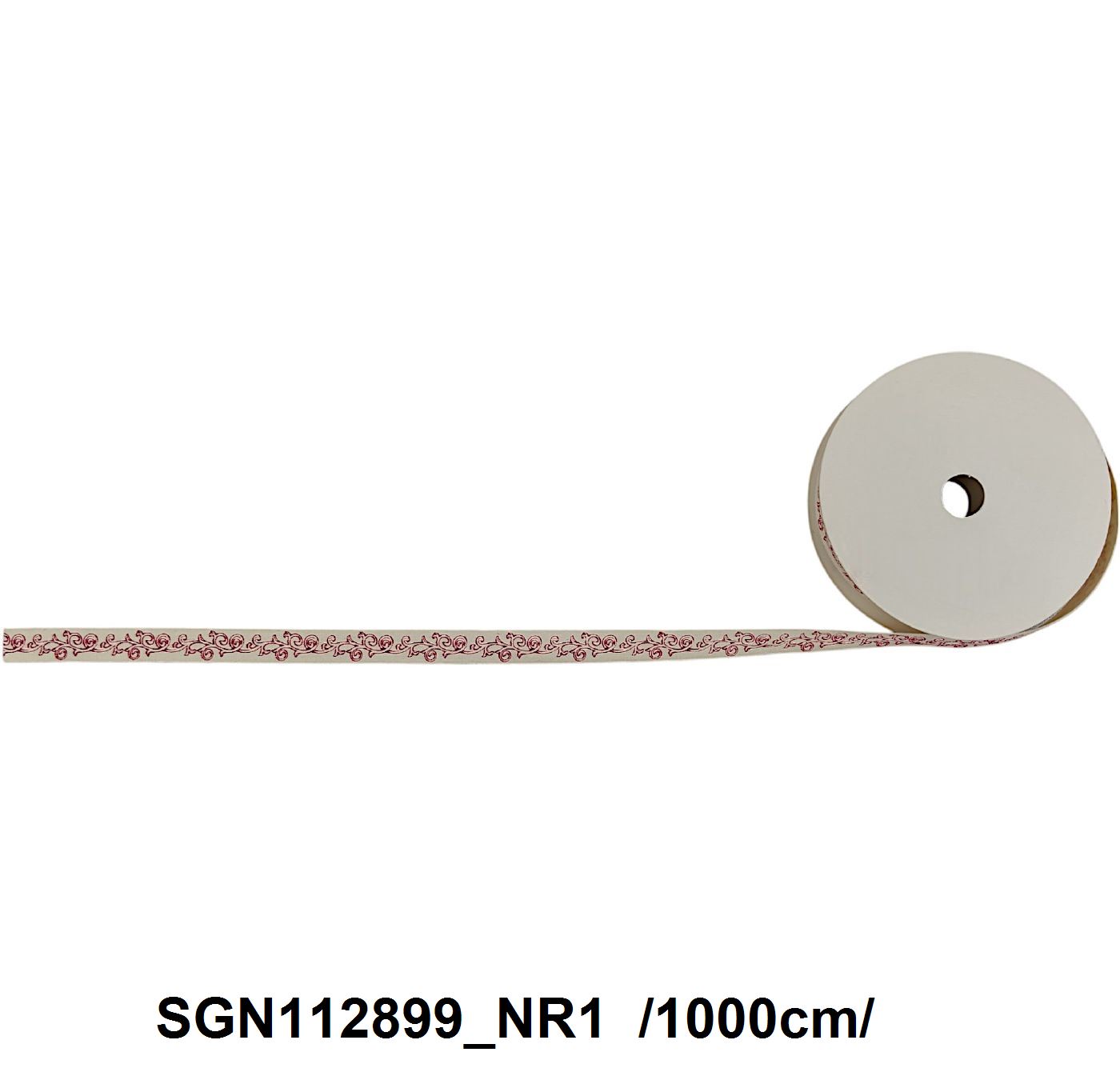 1 cm * 10 m szalag tekercs NATUR/RED