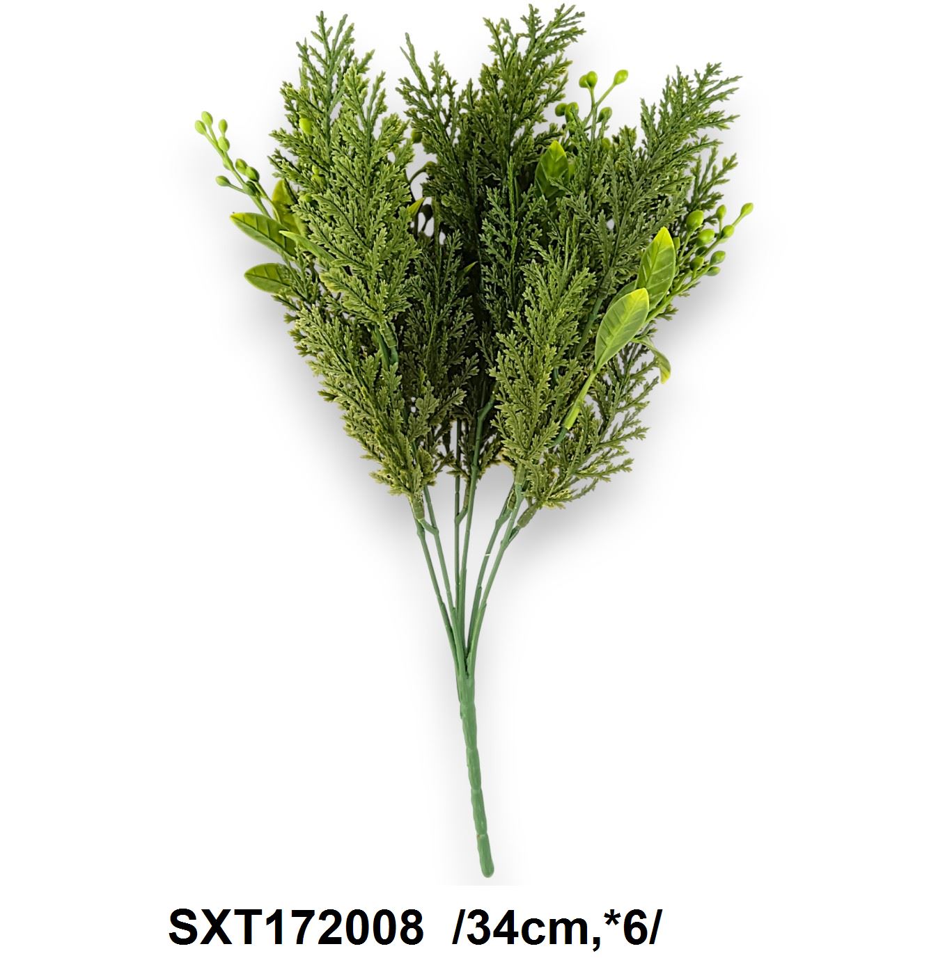 Tujabokor, bogyós kiegészítõkkel, mûanyag /34cm,*6/