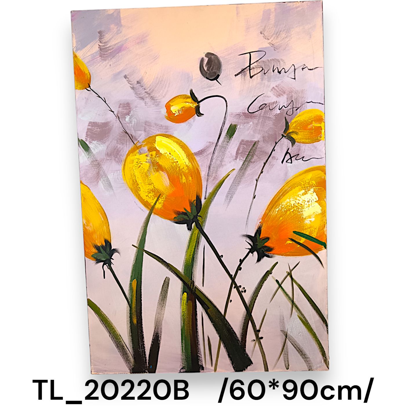 60 x90 cm virágos olajfestmény