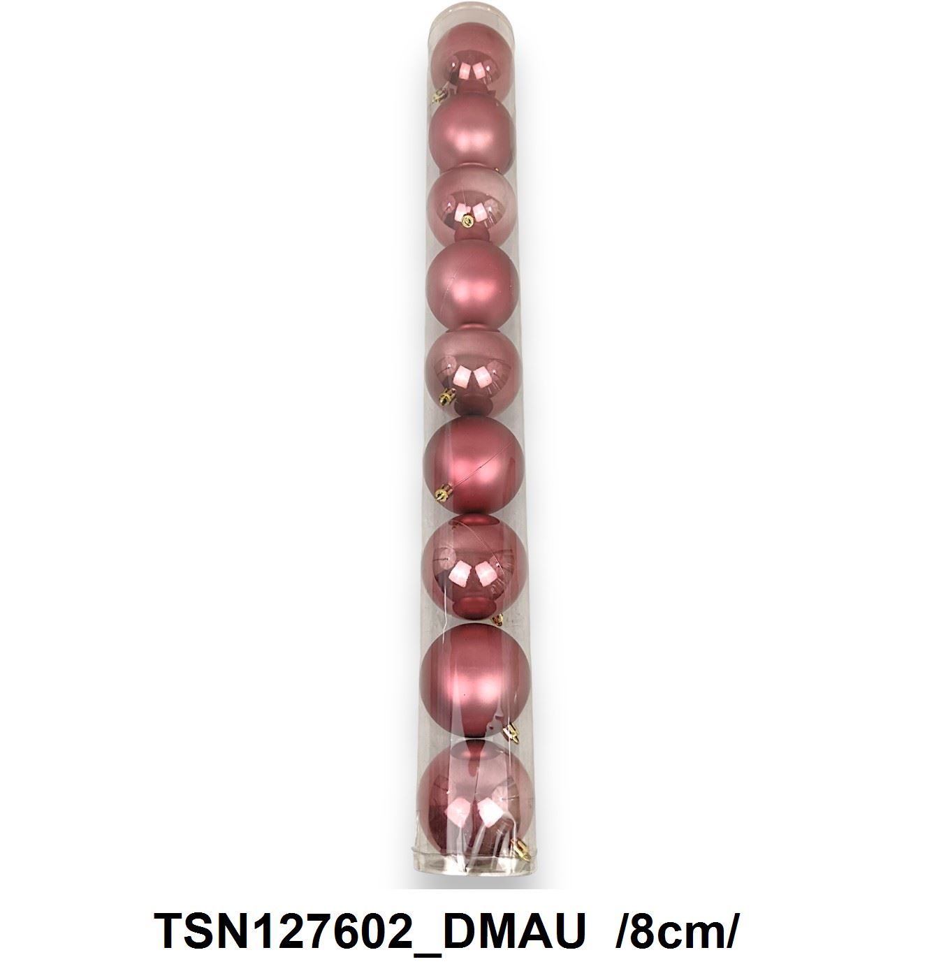 Gömbök, 4 matt, 5 pearl  /8cm/