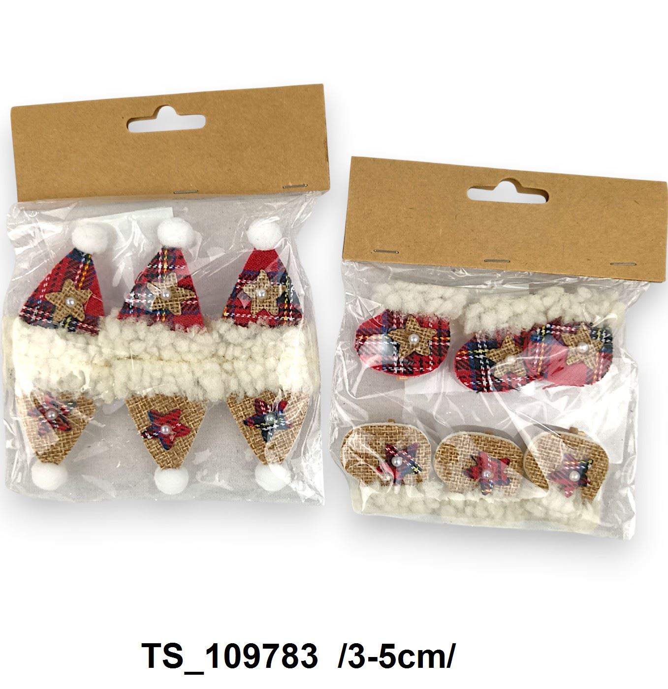Zsák anyagú, csipeszes sapo/csizma /3-5cm/