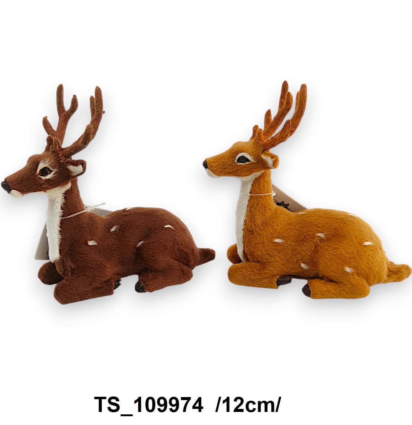 Flokkolt ülõ, pöttyös hátú szarvas /12cm/
