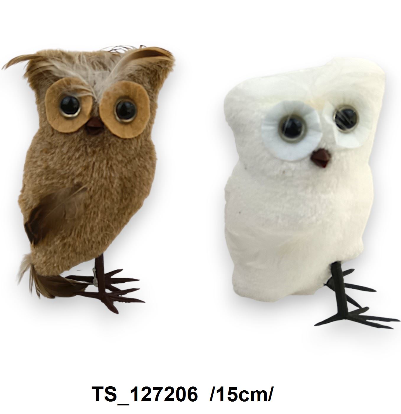 Oldalra nézõ plüss bagoly /15cm/