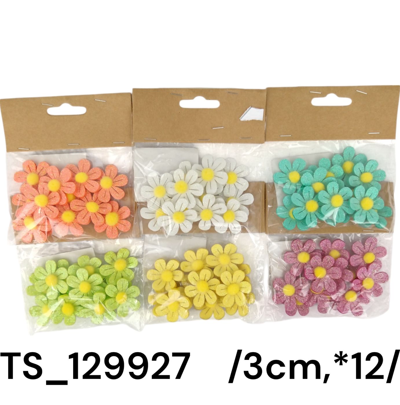 öntapadós glitteres virágok 12/S