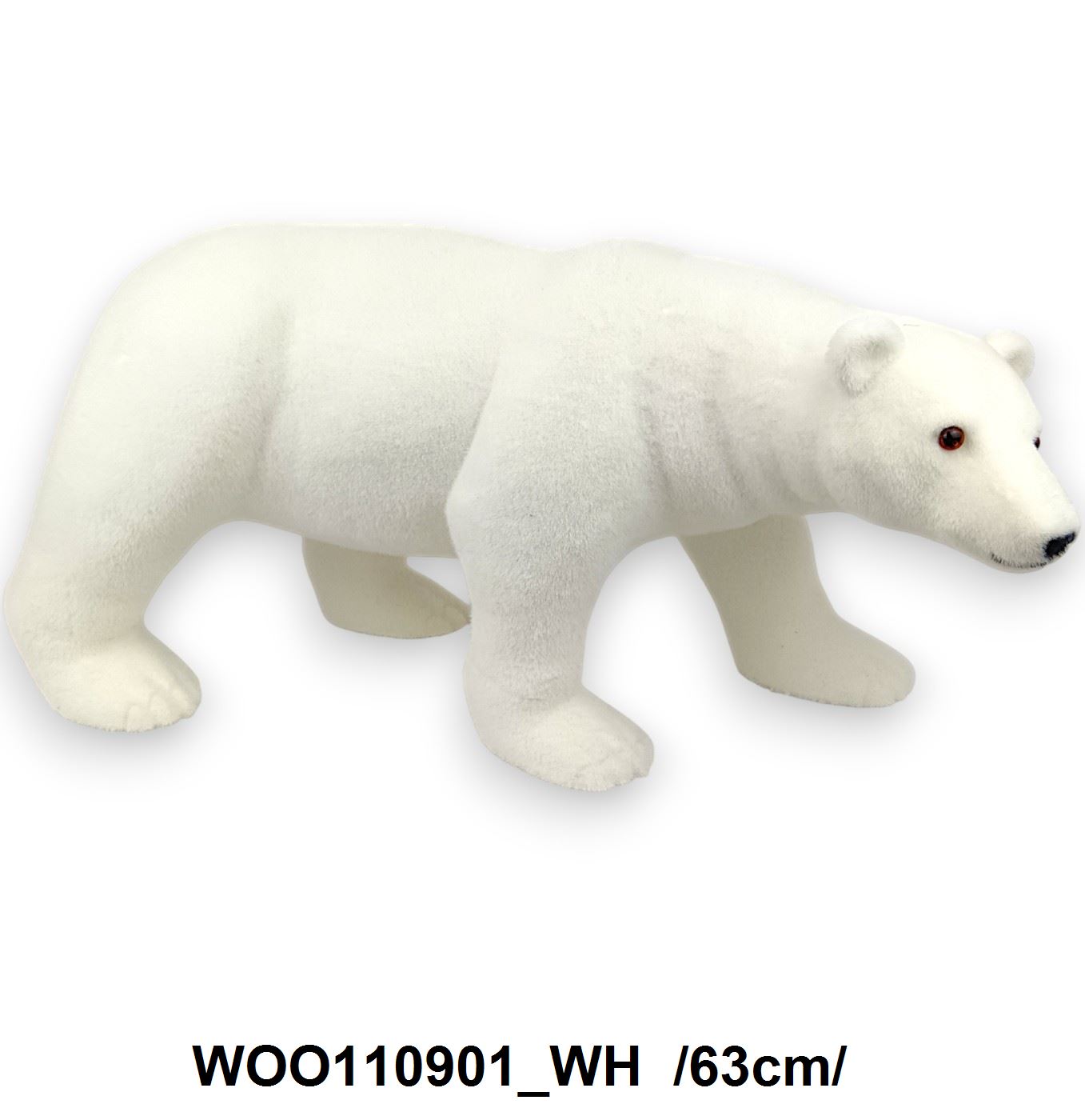 Óriás négykézláb álló flokkolt jegesmedve /63cm/