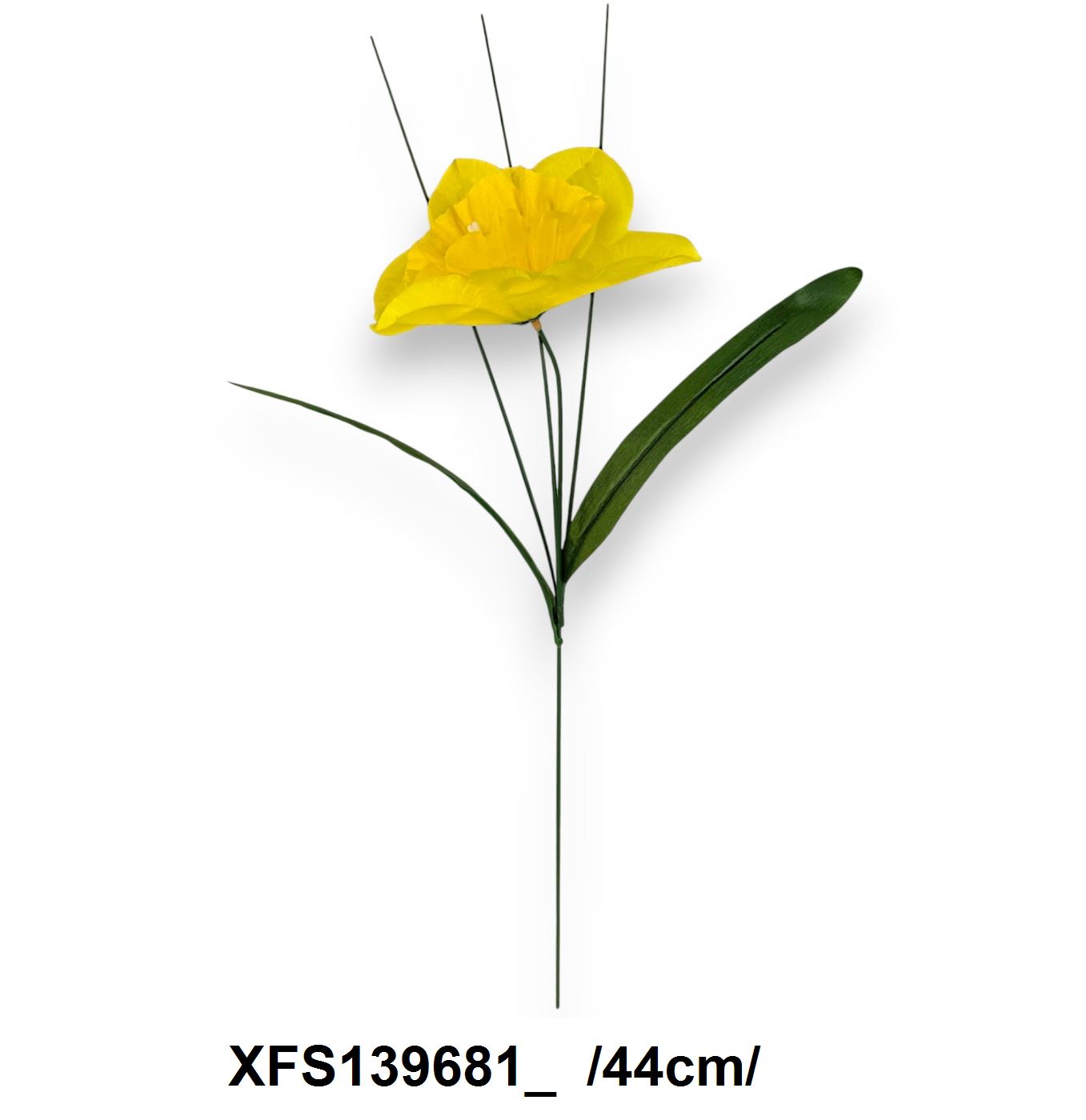 Nagyfejes szálas nárcisz, mûanyag szálakkal,  szétszerelve /44cm/