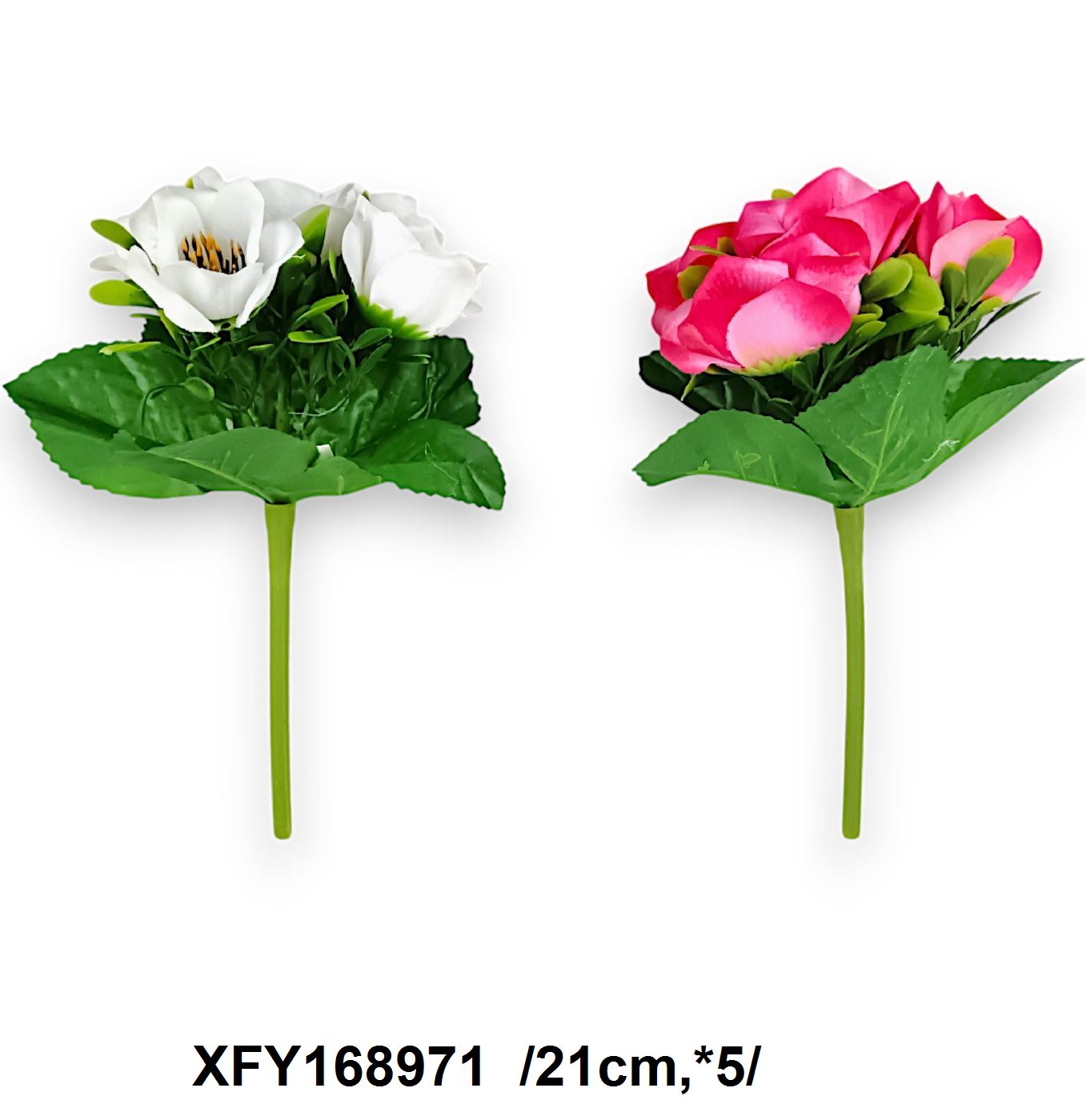 Anemóna szerû kis csokor /21cm,*5/