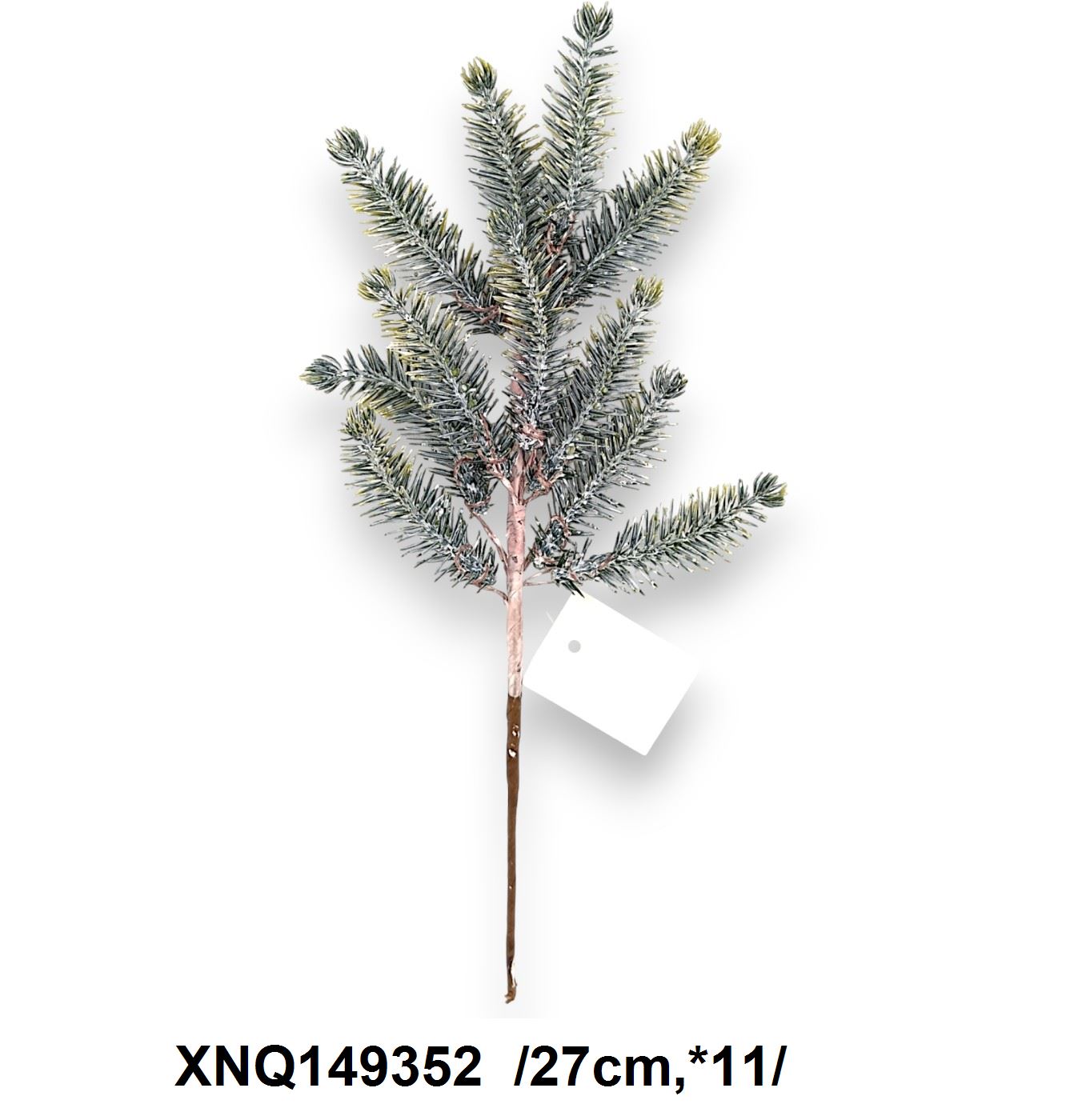 Festett és glitteres kis fenyõág /27cm,*11/