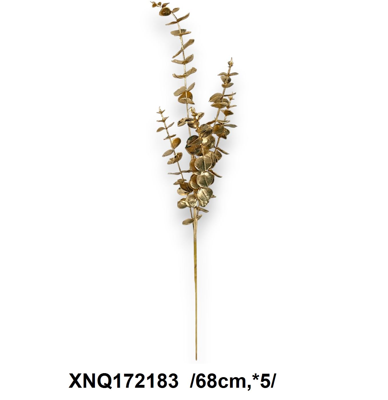 Metálos eukaliptusz ág /68cm,*5/