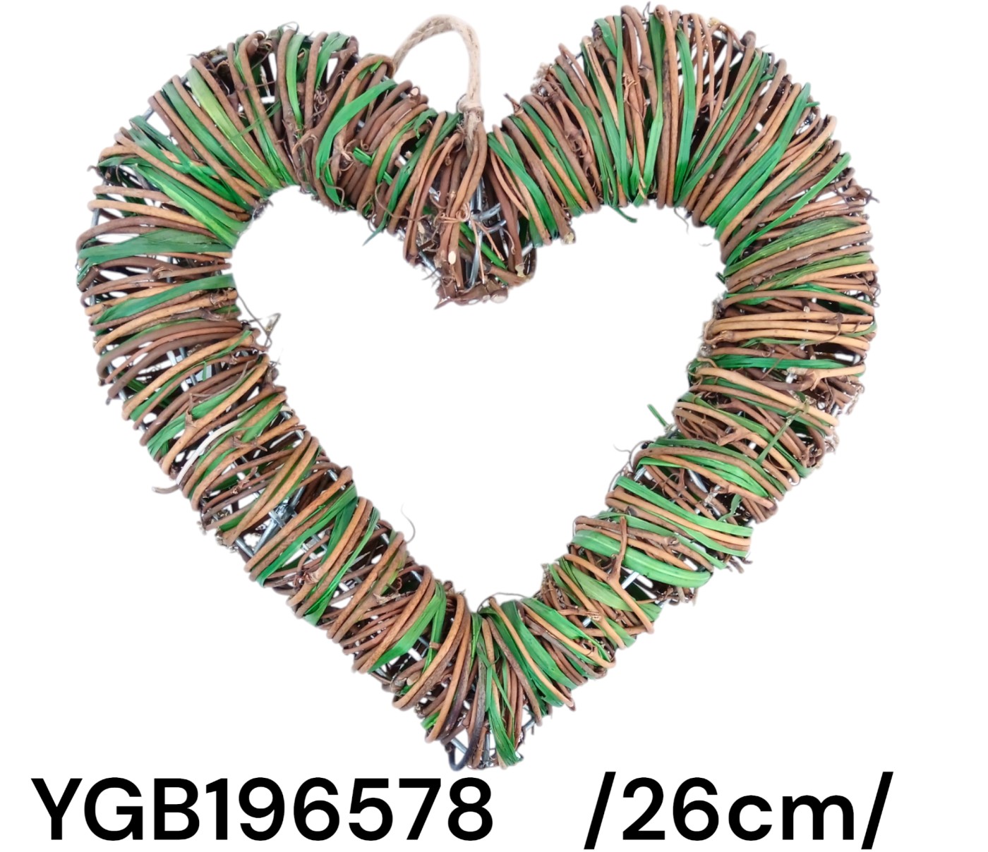 Levendula vesszõ szív alakú koszorú /26cm/